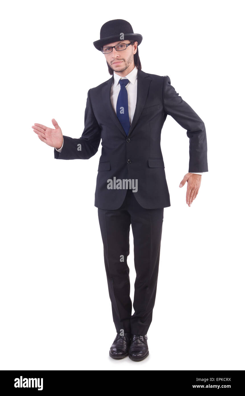 Young businessman isolated on the white background Stock Photo - Alamy