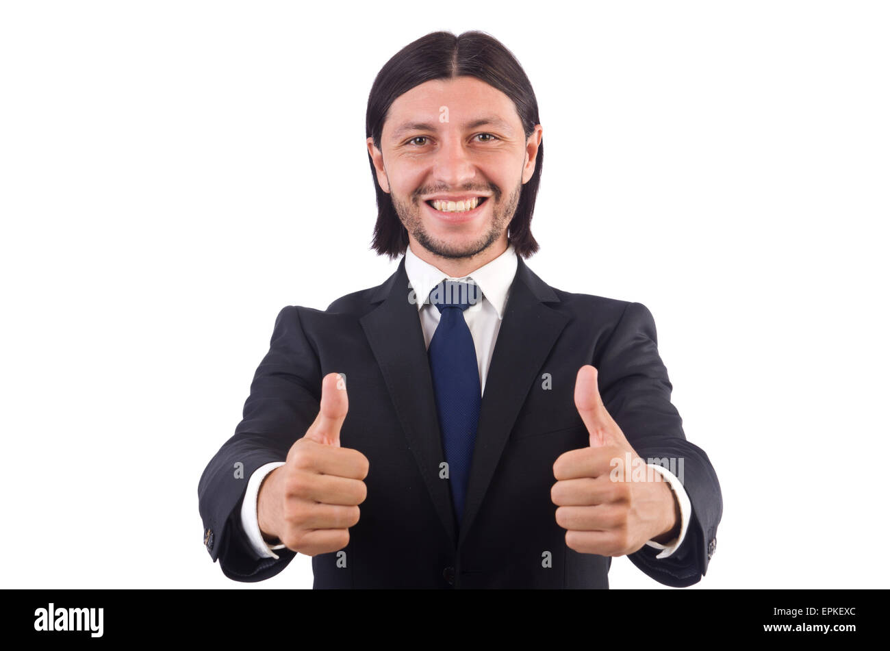 Young businessman isolated on the white background Stock Photo - Alamy