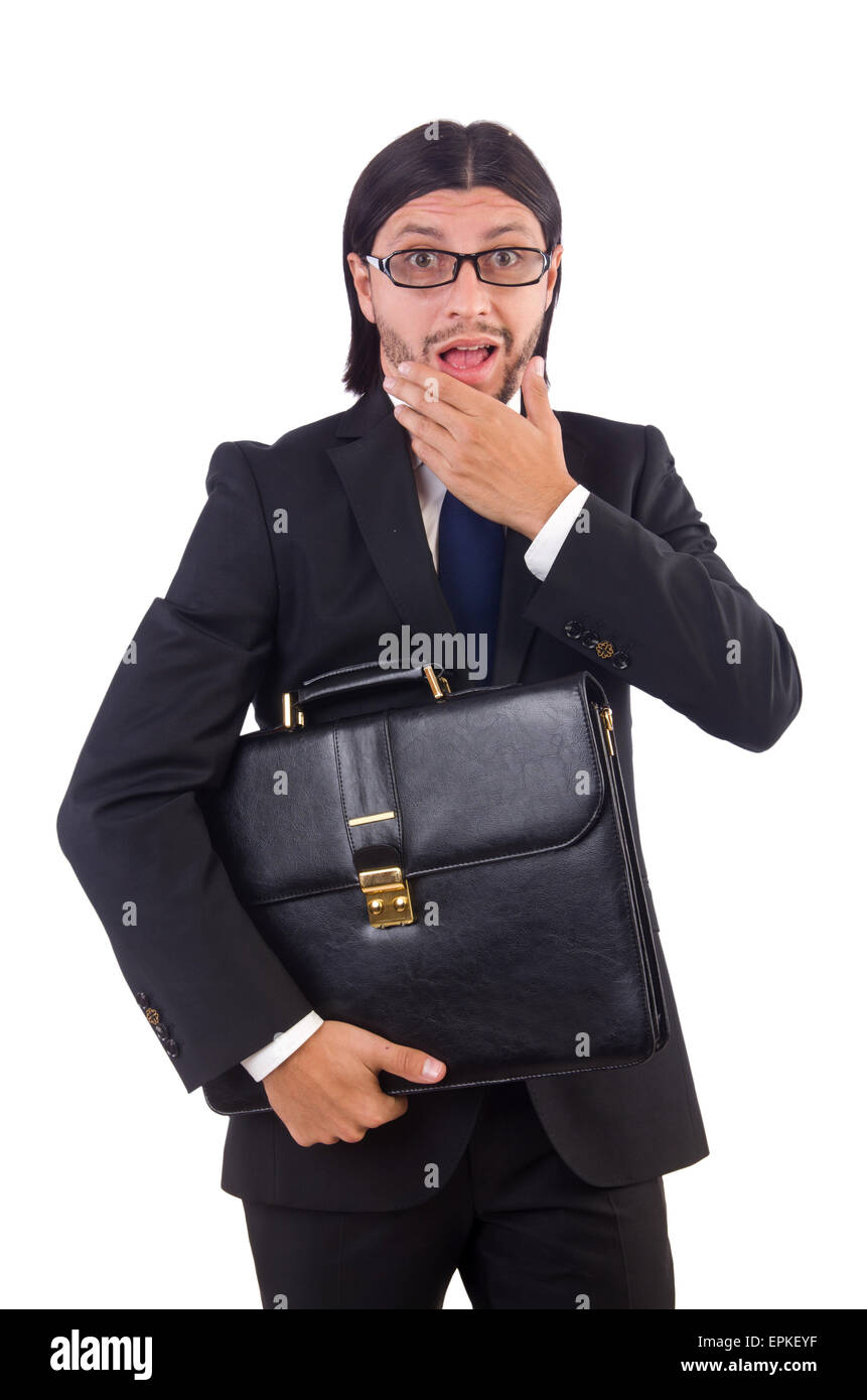 Young businessman isolated on the white background Stock Photo - Alamy
