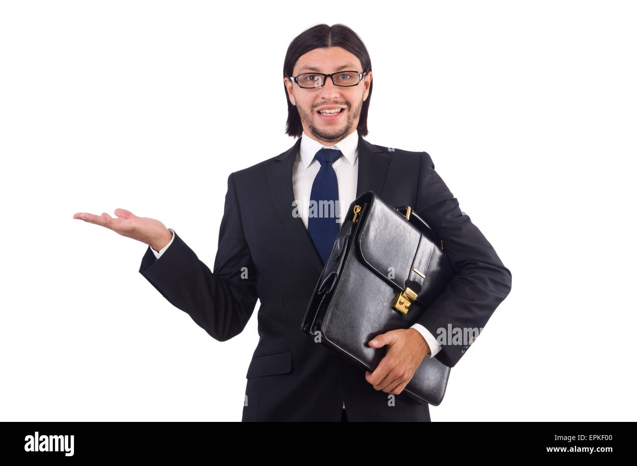 Young businessman isolated on the white background Stock Photo - Alamy
