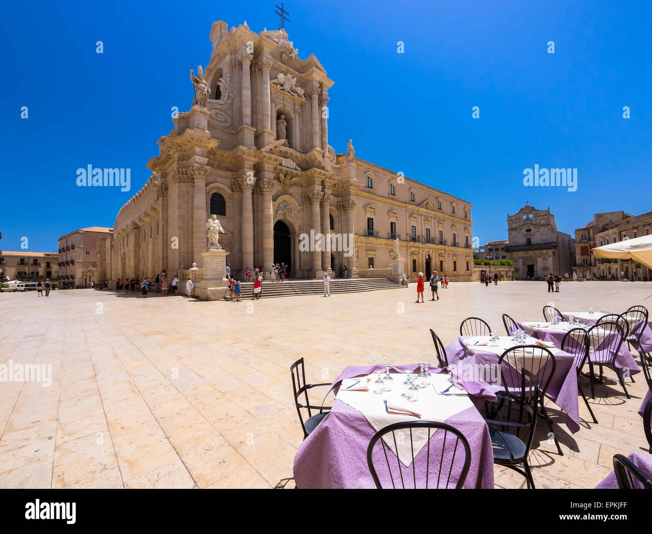Italy, Sicily, Syracuse, Cathedral of Siracuse Stock Photo
