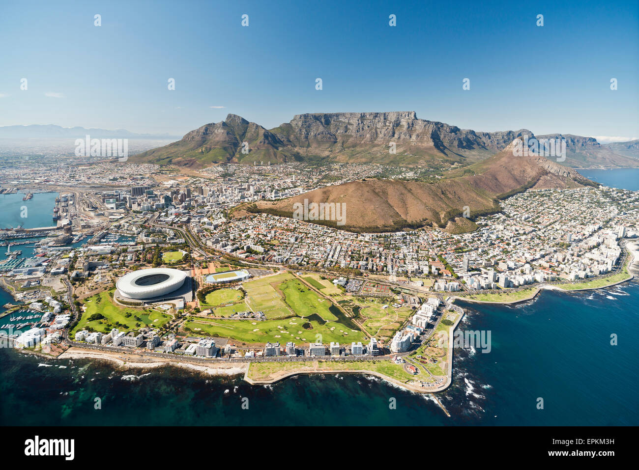 South Africa, aerial view of Cape Town Stock Photo - Alamy