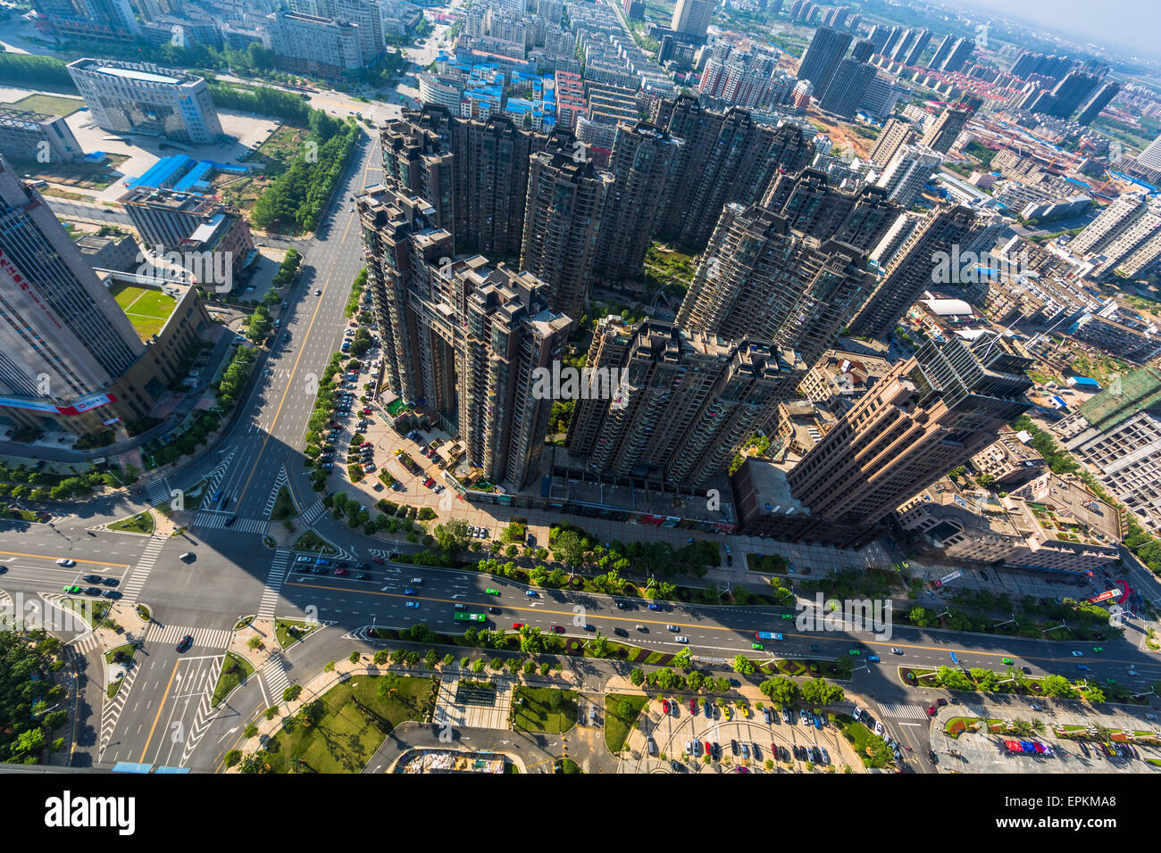 high rise residential area Stock Photo Alamy