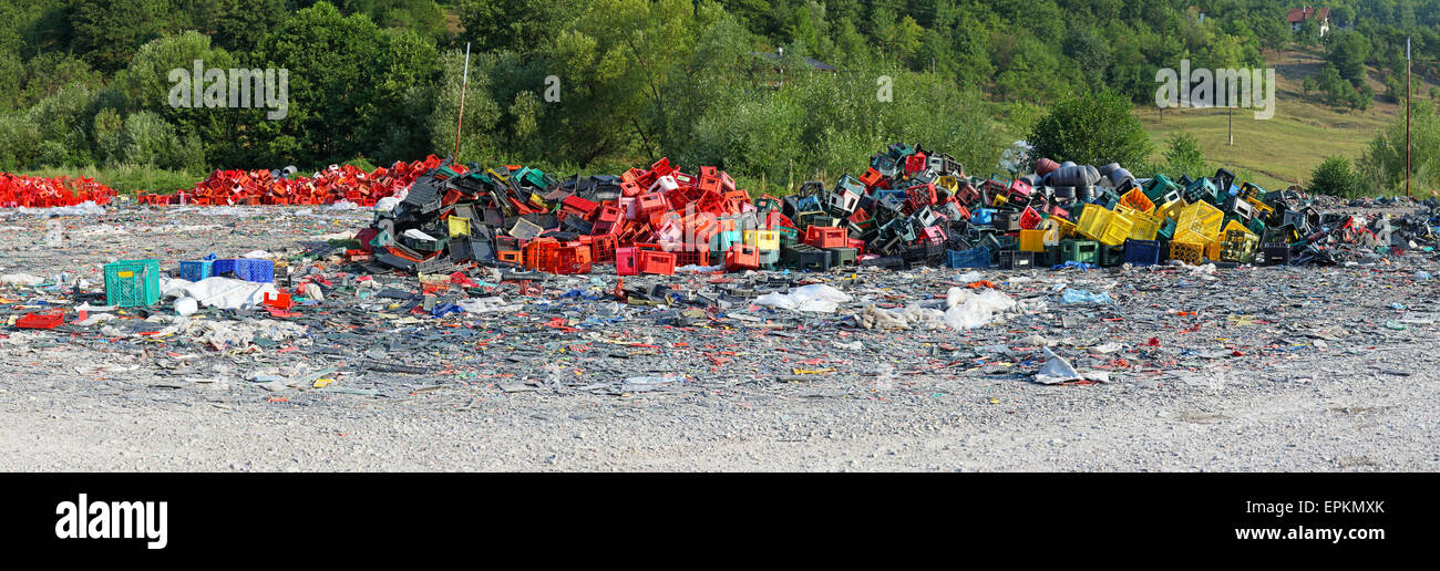 Plastic scrap yard Stock Photo Alamy