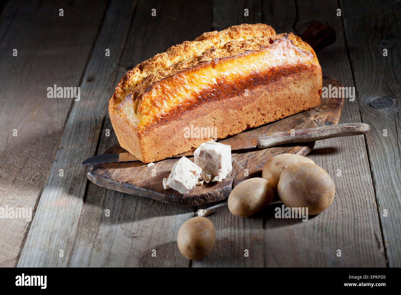 Potato bread, yeast and potatoes Stock Photo Alamy