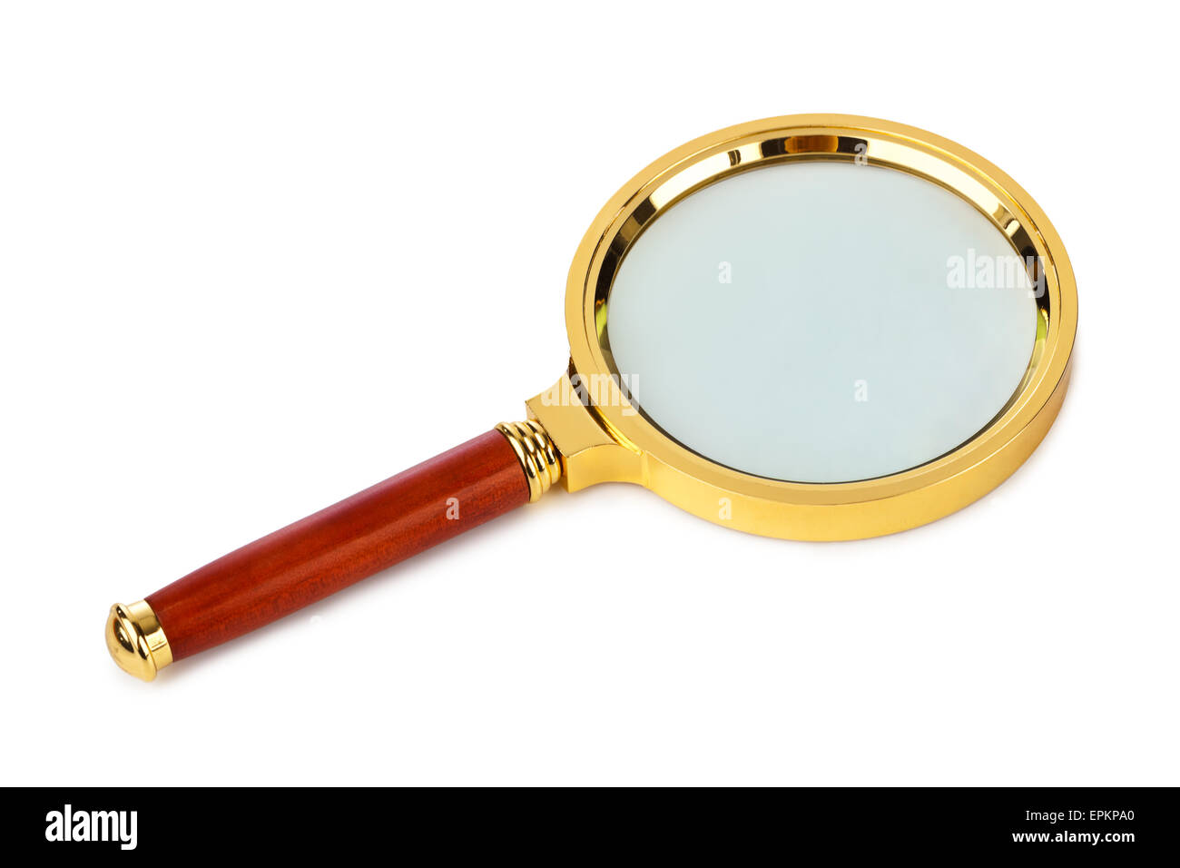 lens magnifying lens, magnifying glass golden gold metal pliant