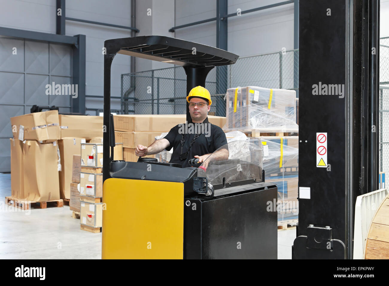 Forklift driver Stock Photo Alamy