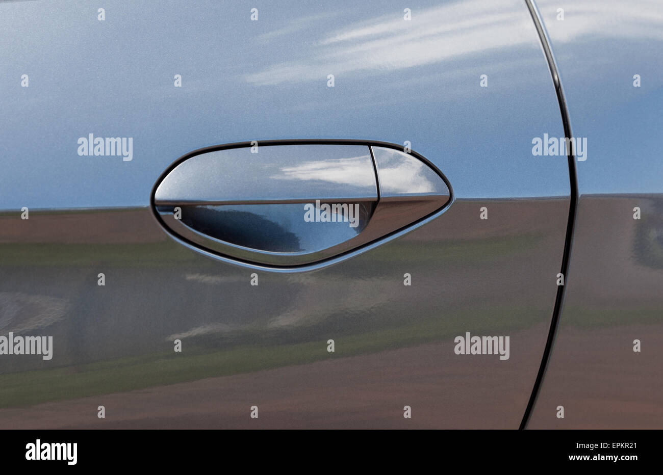 Car door handle on a car Stock Photo Alamy