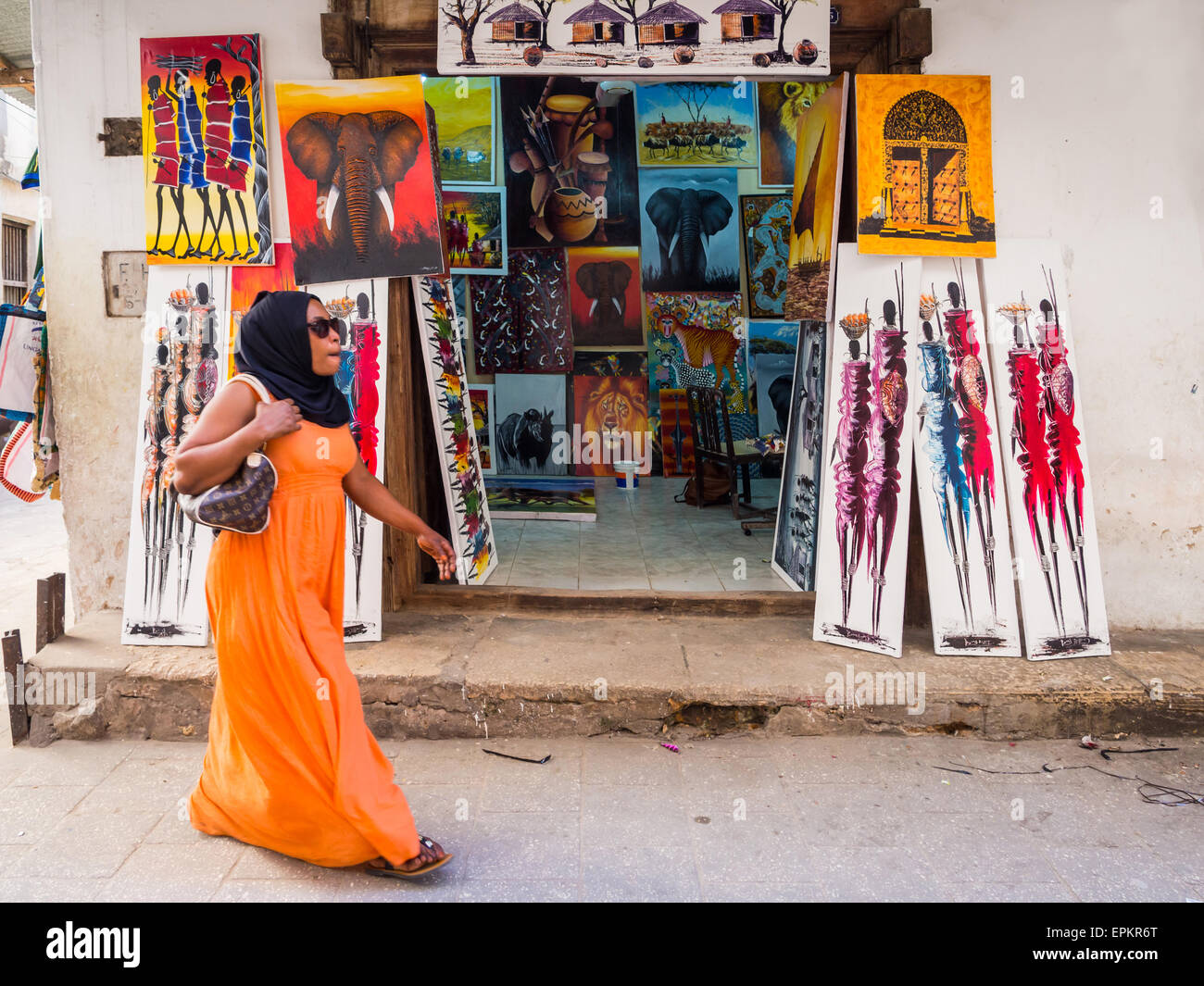 African art painting traditional hires stock photography and images