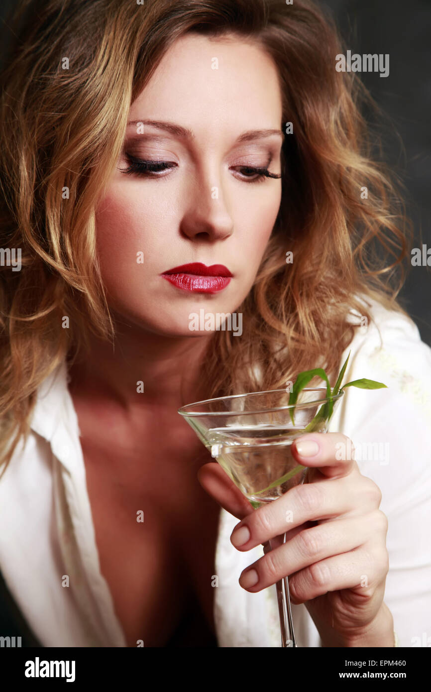 woman-drinking-martini-hi-res-stock-photography-and-images-alamy