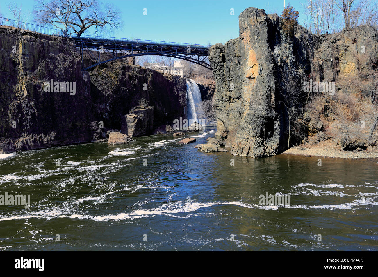 Paterson Falls National Historic Site Paterson New Jersey Stock Photo