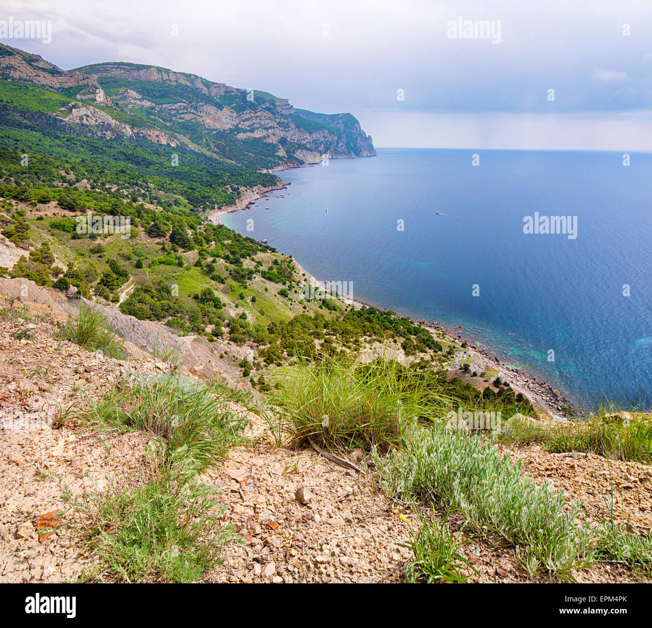 Rocky seascape of Crimea, Ukraine Stock Photo