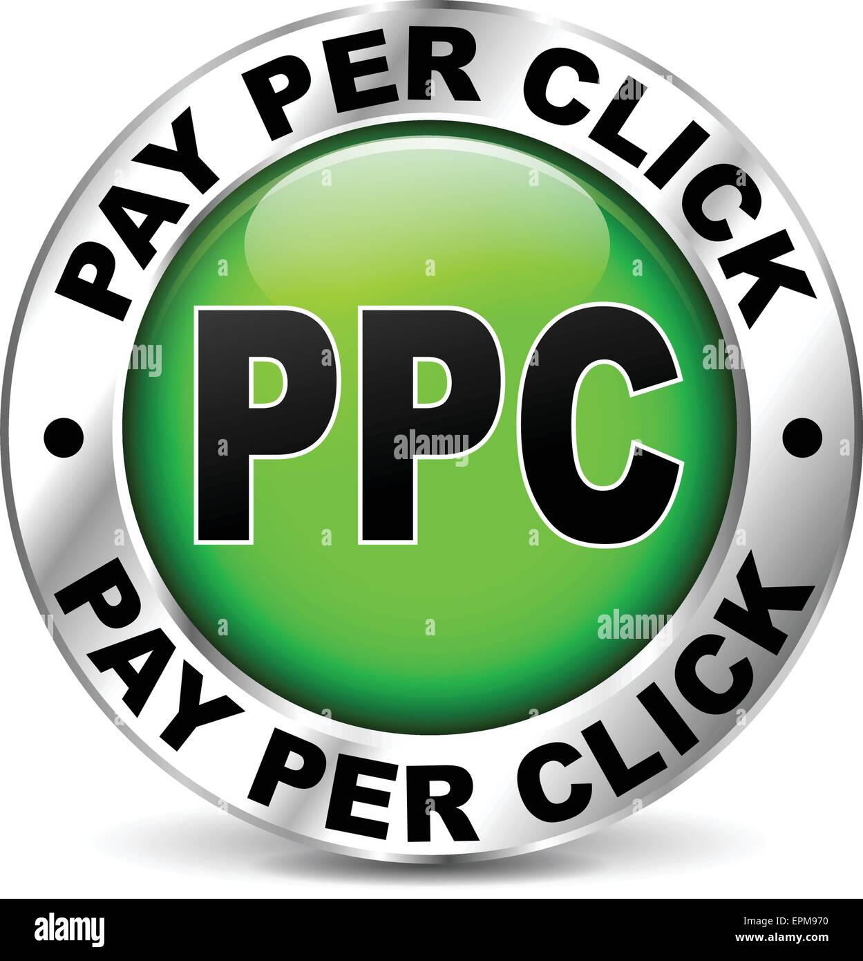 illustration of chrome pay per click icon Stock Vector