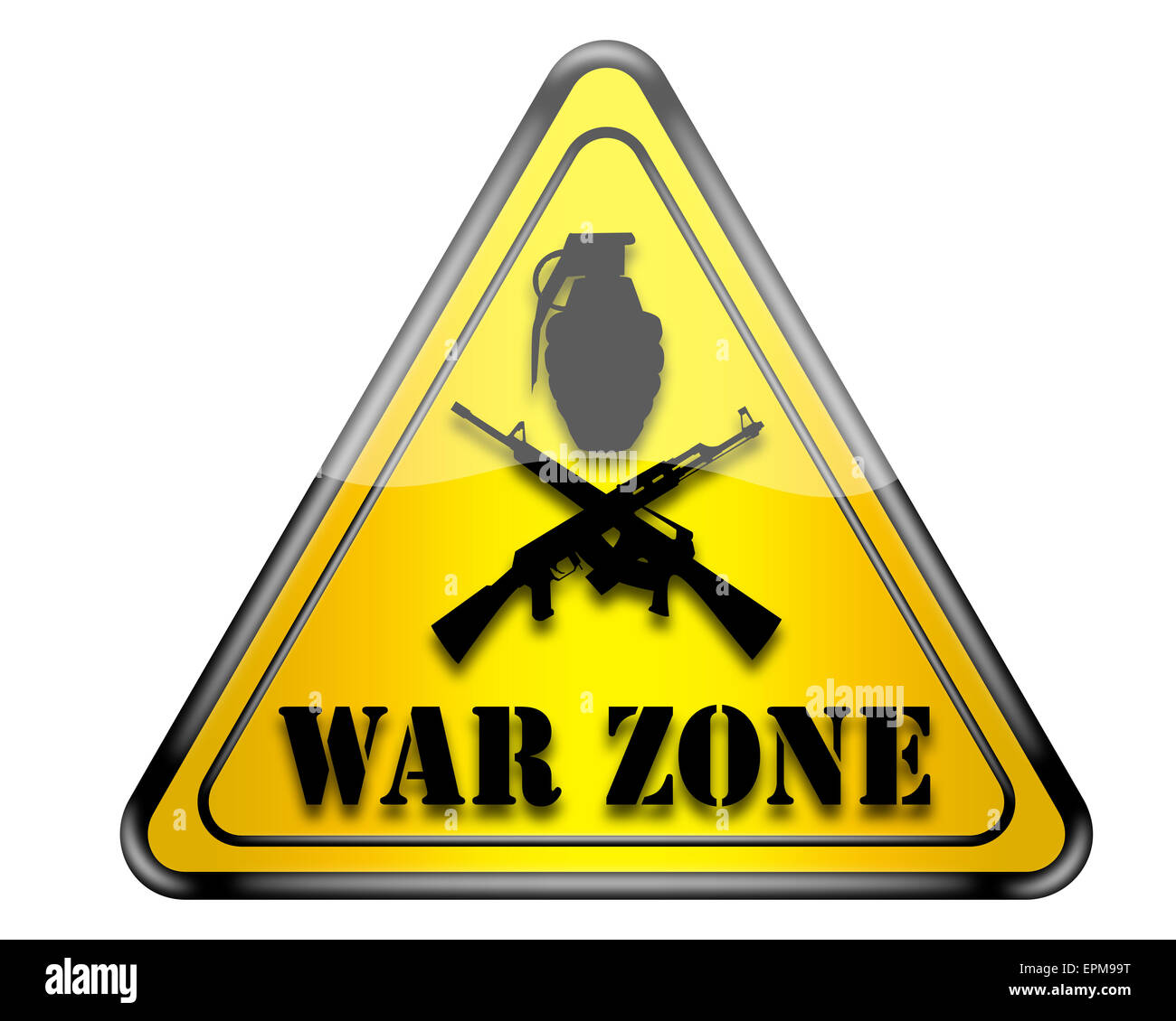 War zone sign. Stock Photo