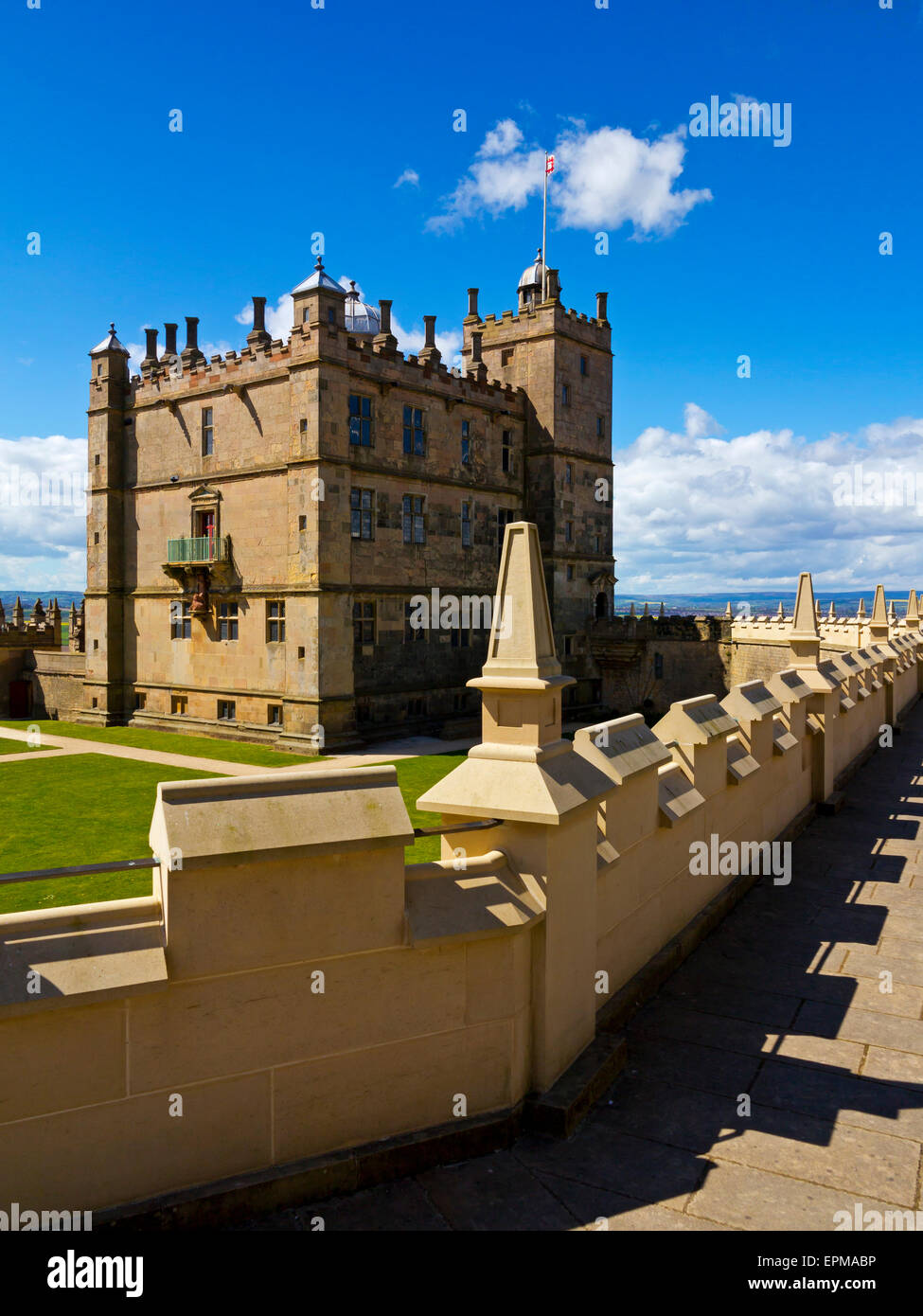 The Wall Walk at Bolsover Castle in Derbyshire England UK a grade 1 listed building in care of English Heritage Stock Photo