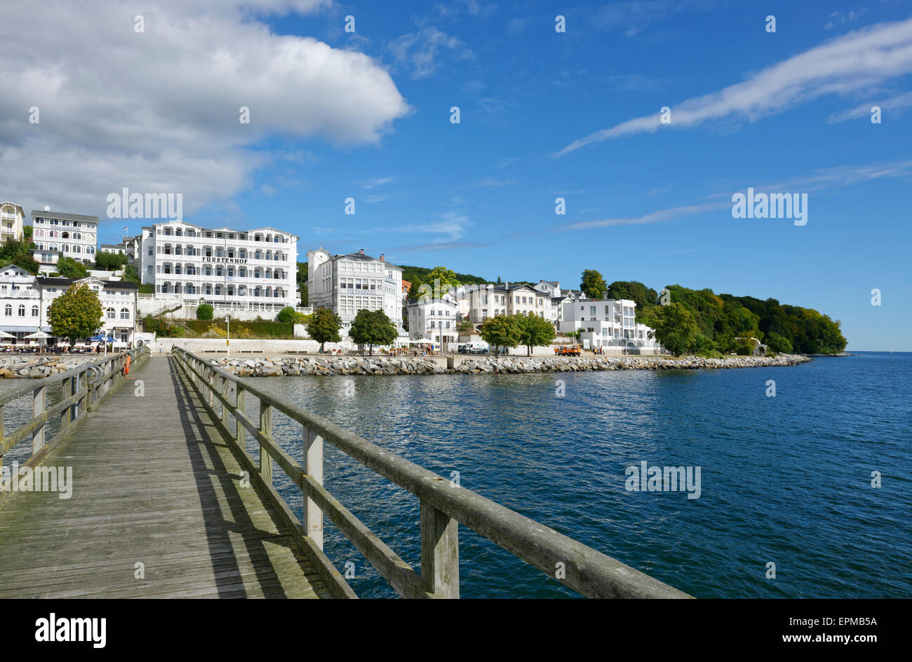 Germany, Ruegen, Sassnitz, Hotel Fuerstenhof at the waterfront Stock Photo