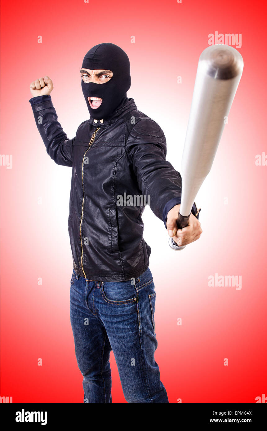 Male thug isolated on the white Stock Photo - Alamy