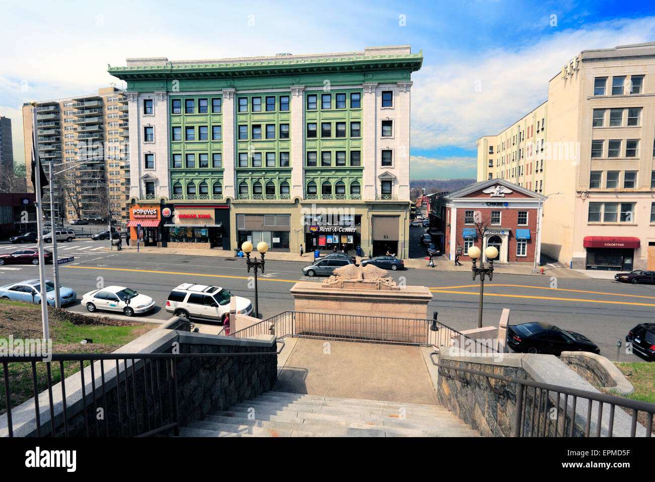 South Broadway near Getty Square Yonkers New York Stock Photo
