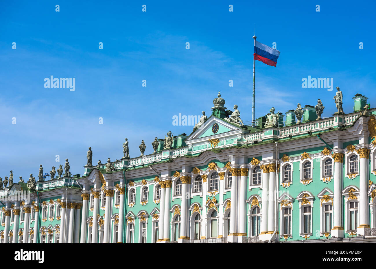 Winter Palace and Hermitage museum in Saint Petersburg, Russia Stock Photo