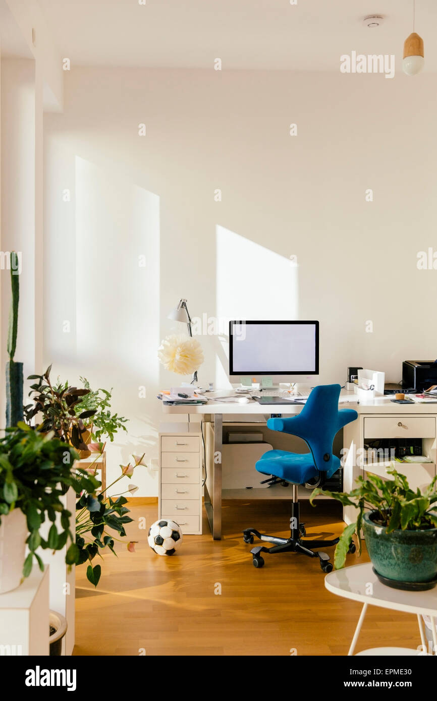 Home office in an apartment Stock Photo