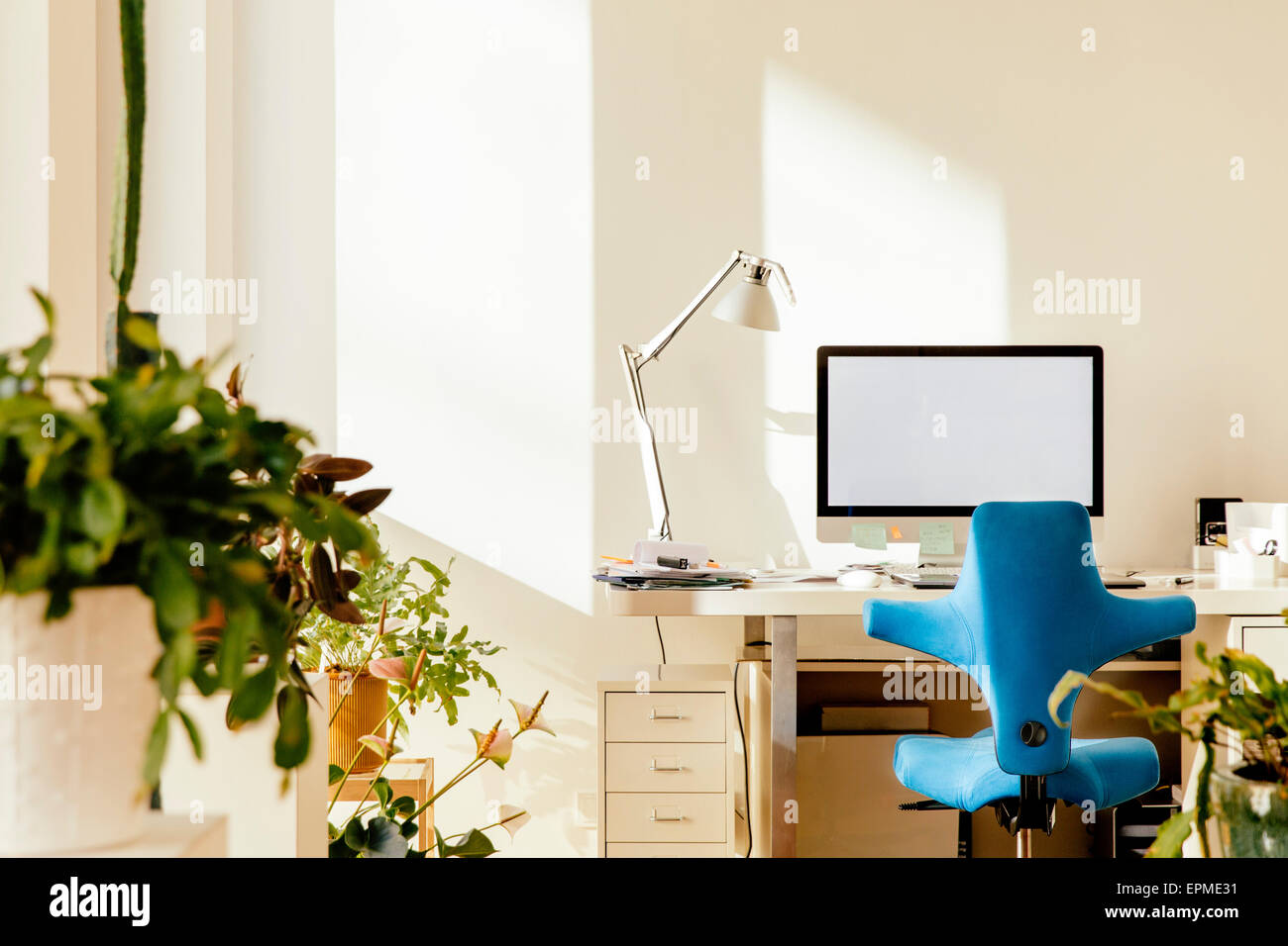 Home office in an apartment Stock Photo