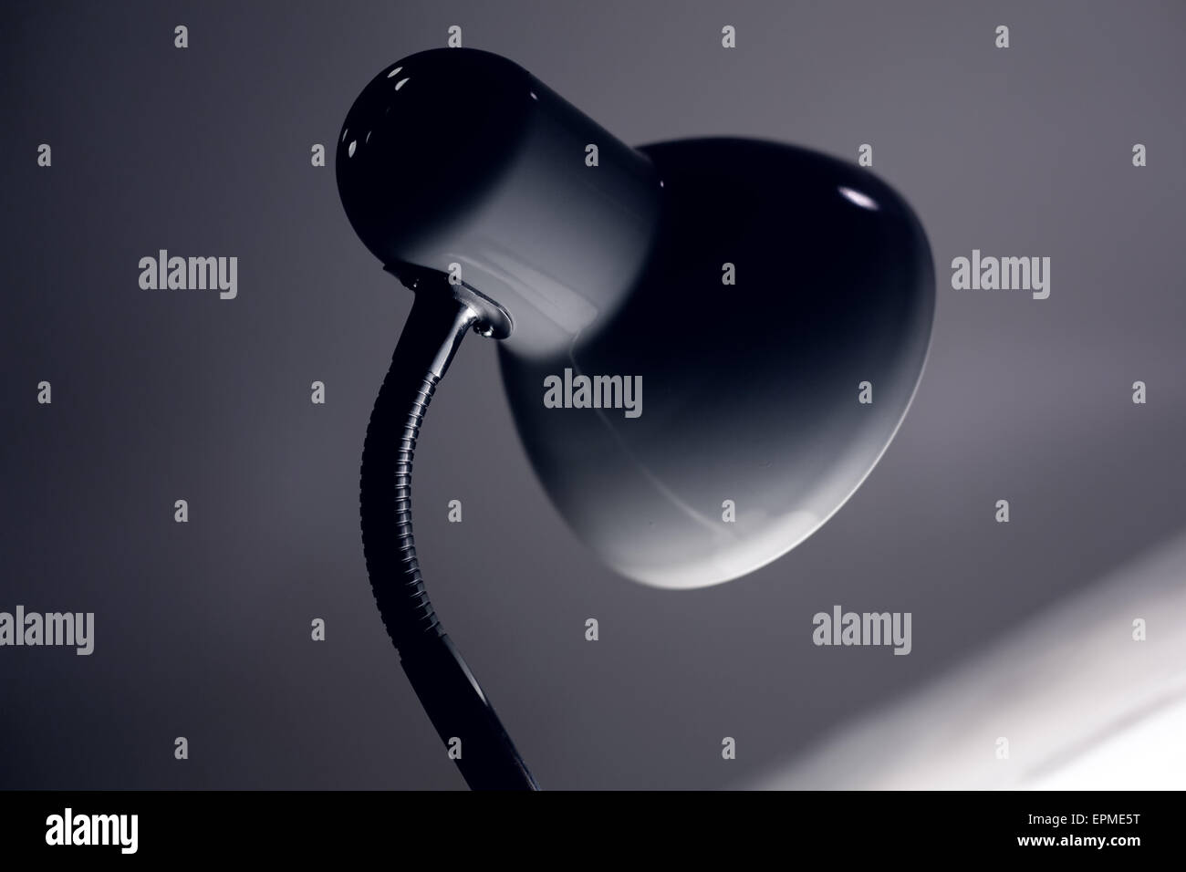 Desk lamp on table Stock Photo