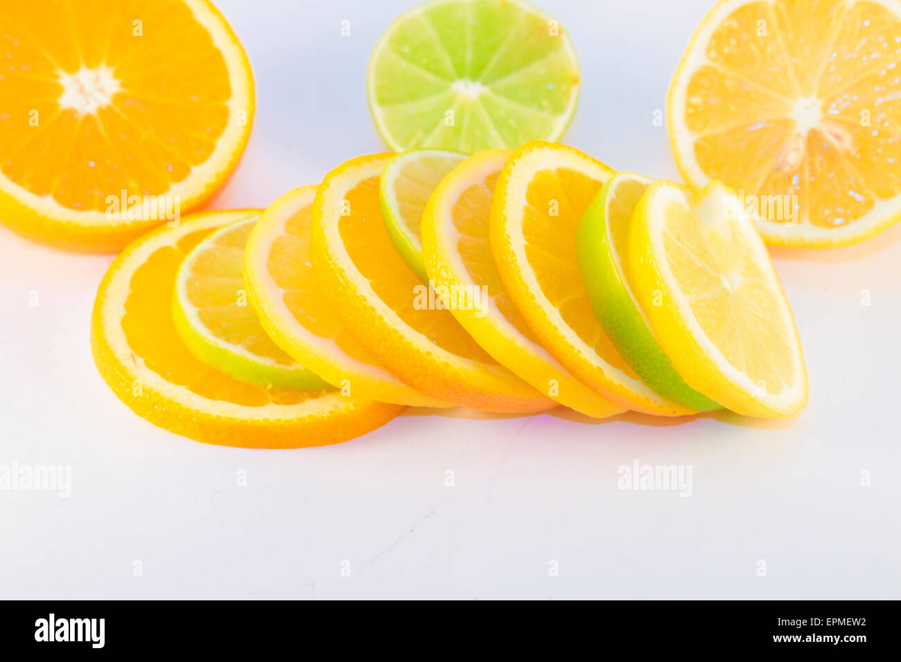 A pile of lemon, lime and orange slices Stock Photo - Alamy