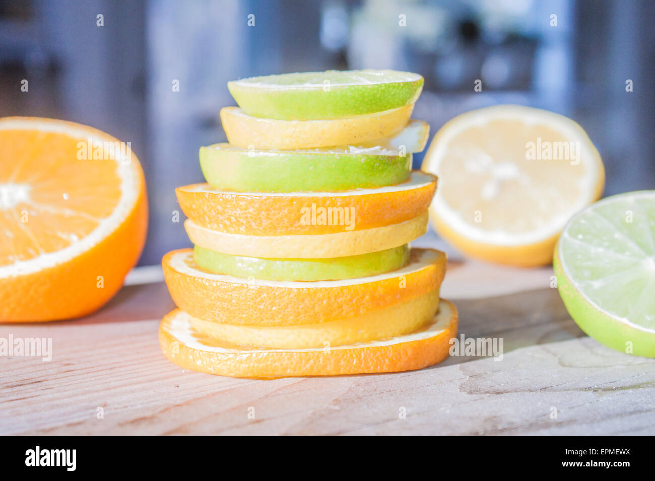 A pile of lemon, lime and orange Stock Photo - Alamy