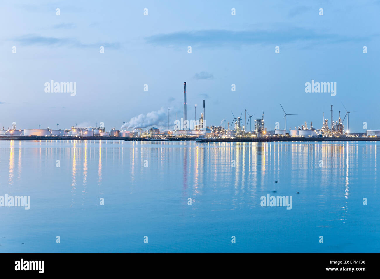 Netherlands, Rotterdam, Industrial plant in the harbour area Stock Photo