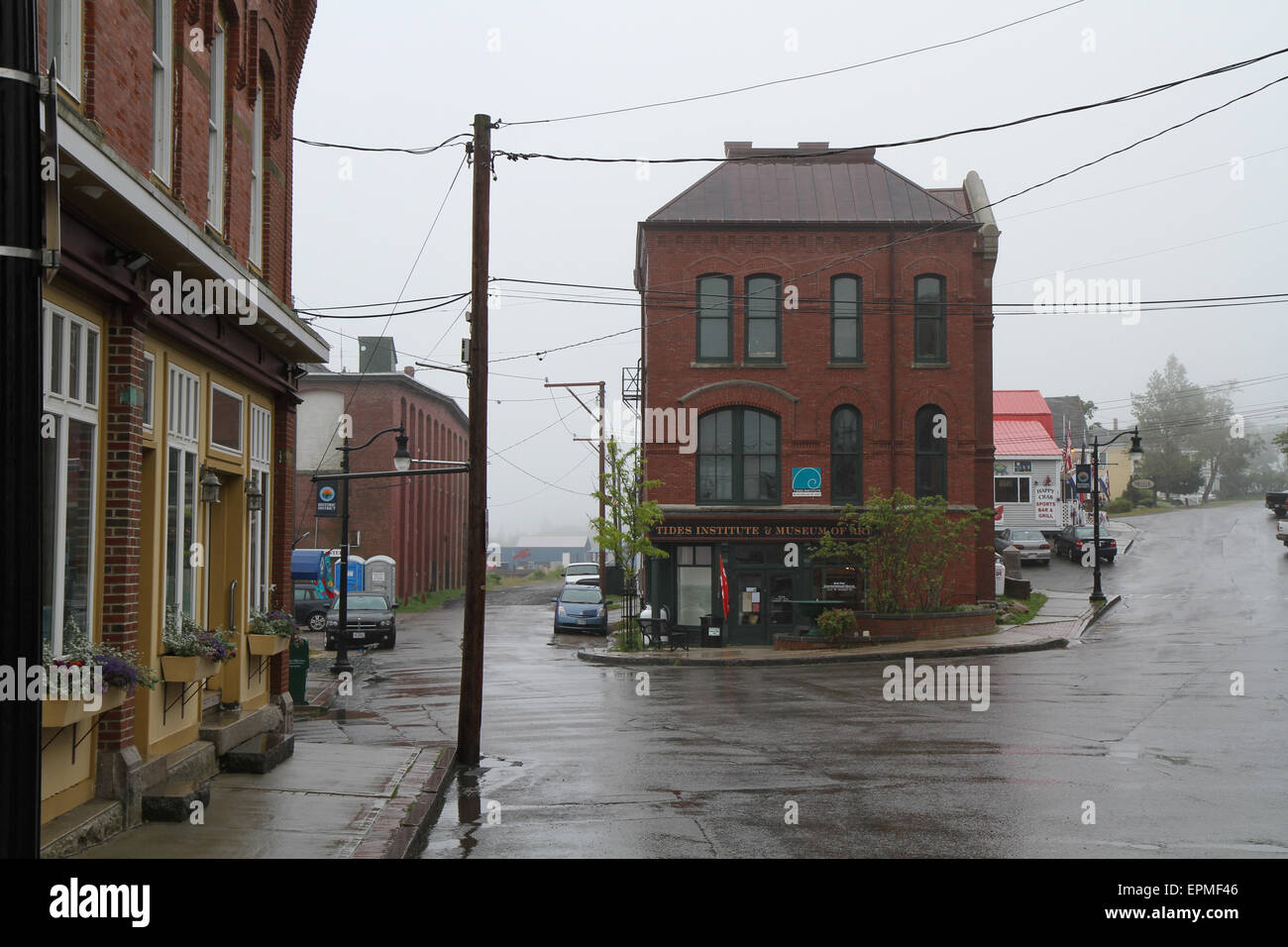Old Brick Buildings in Eastport Maine Stock Photo ...