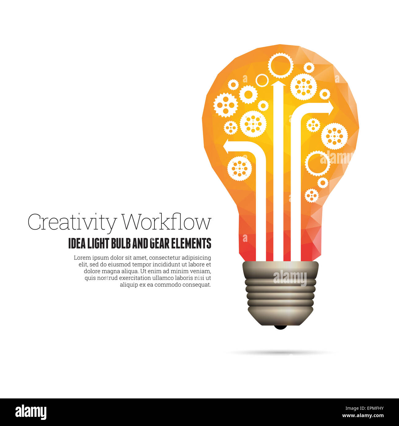 Vector illustration of creativity workflow conceptual design elements ...