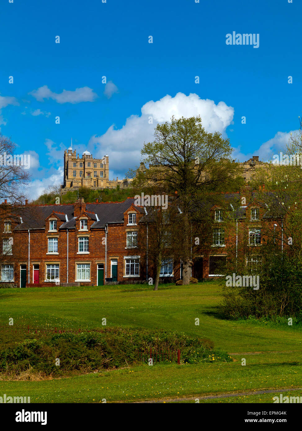 Houses in New Bolsover a model village built 1896 for the Bolsover Mining Company Derbyshire England UK Stock Photo