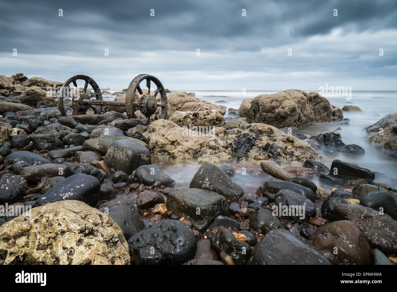 Seaham Wagon Wheels Stock Photo Alamy
