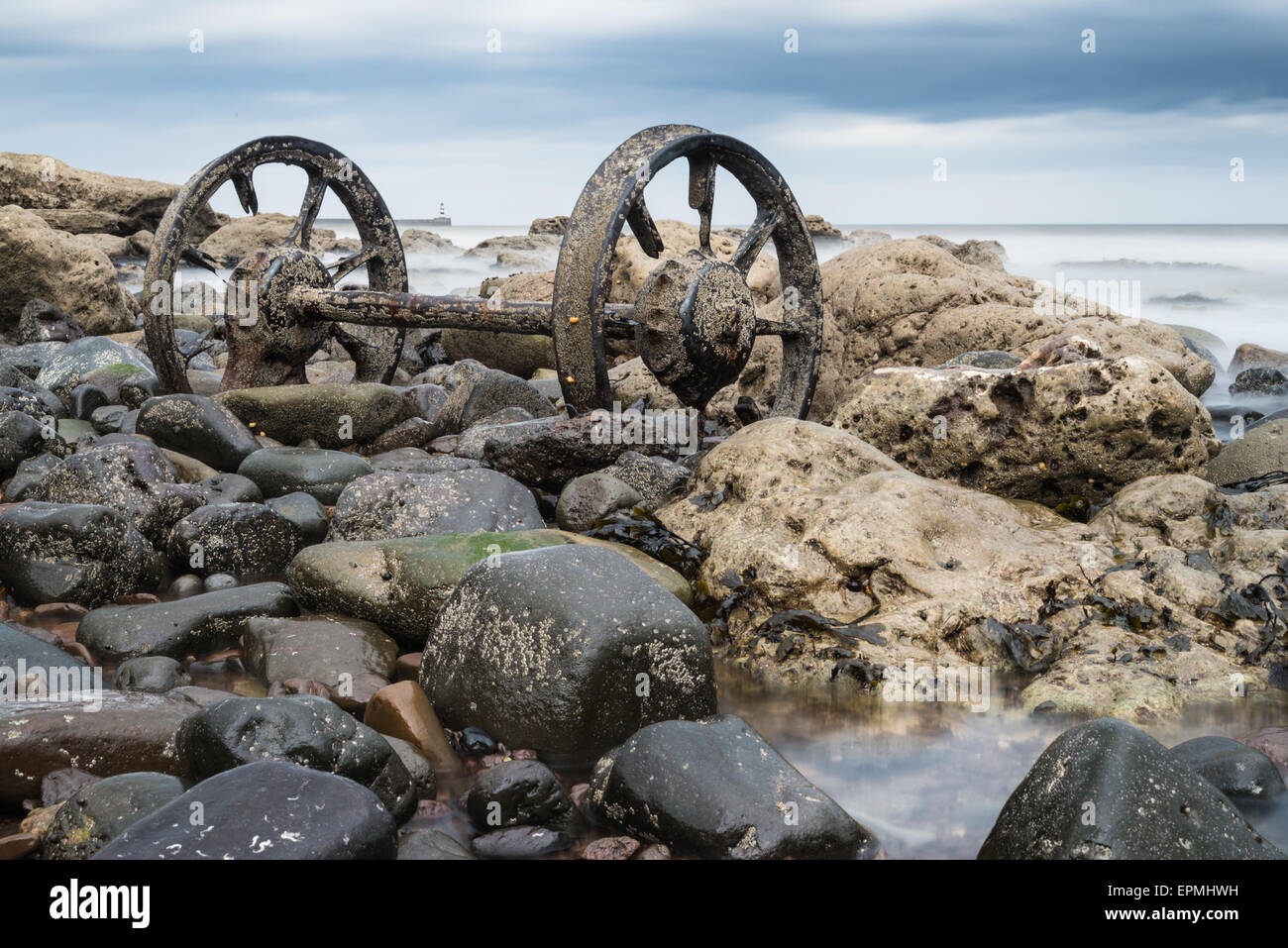 Seaham Wagon Wheels Stock Photo Alamy