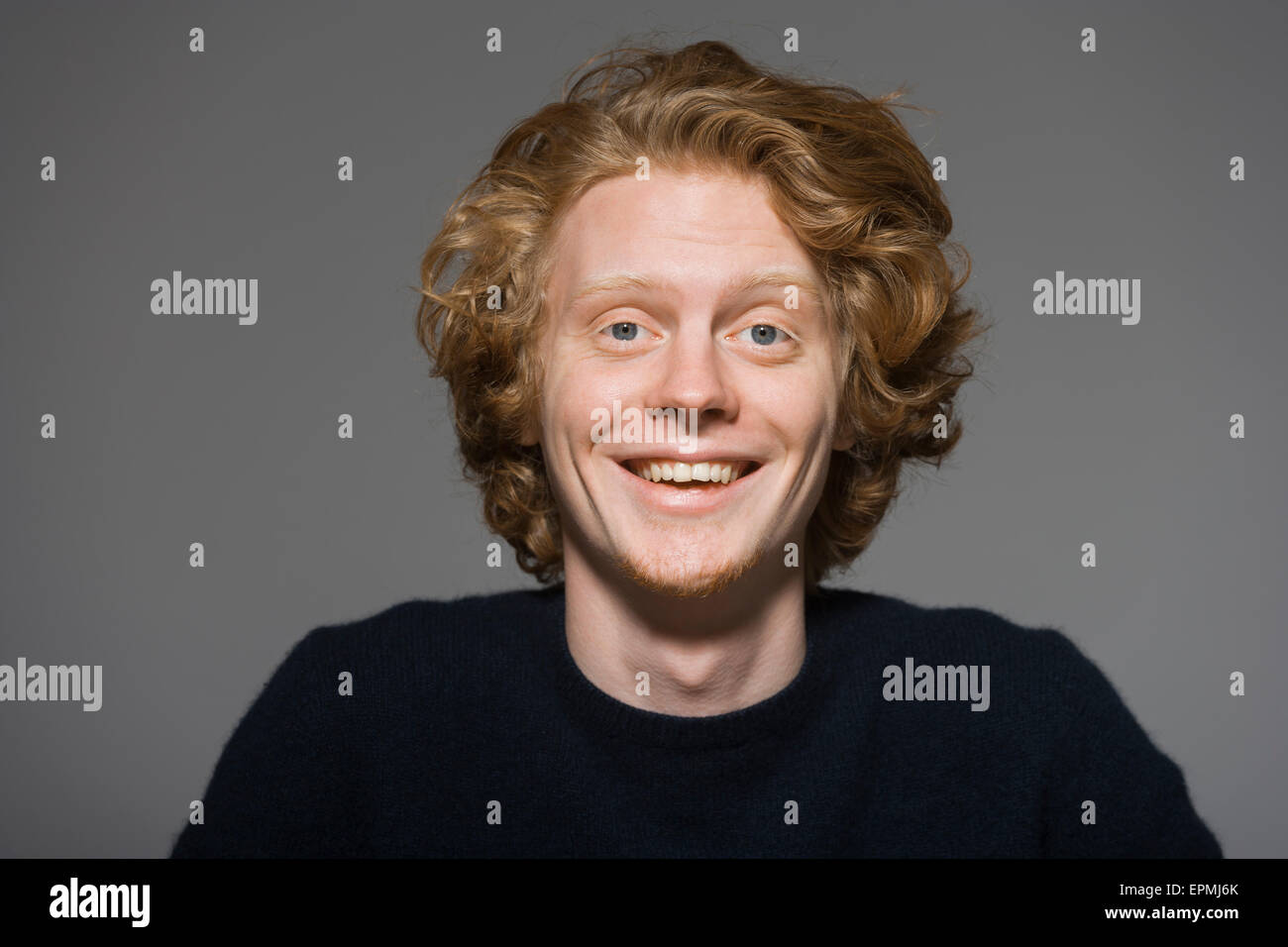Portrait of laughing young man Stock Photo