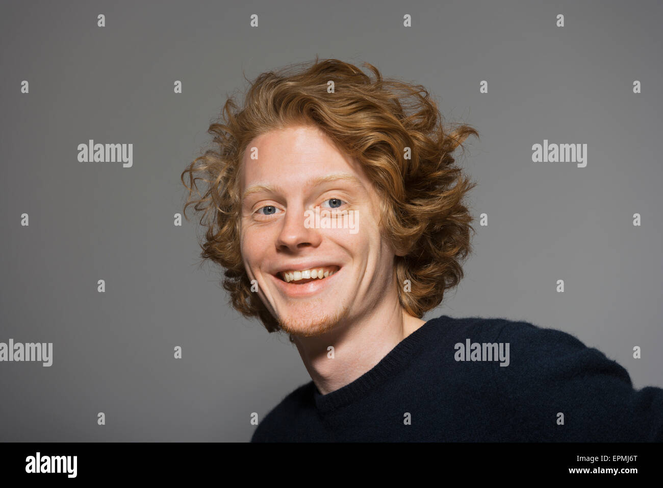 Portrait of laughing young man Stock Photo