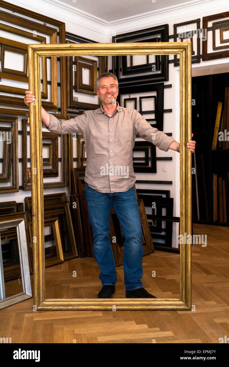 Framemaker in his Stock Photo Alamy