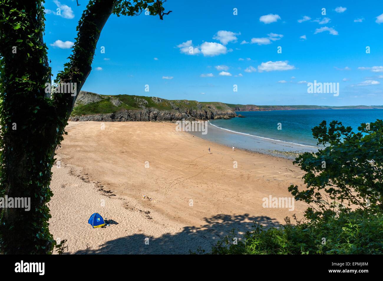 Barafundle Bay beach. Pembrokeshire. Wales. Cymru. UK. United Kingdom ...