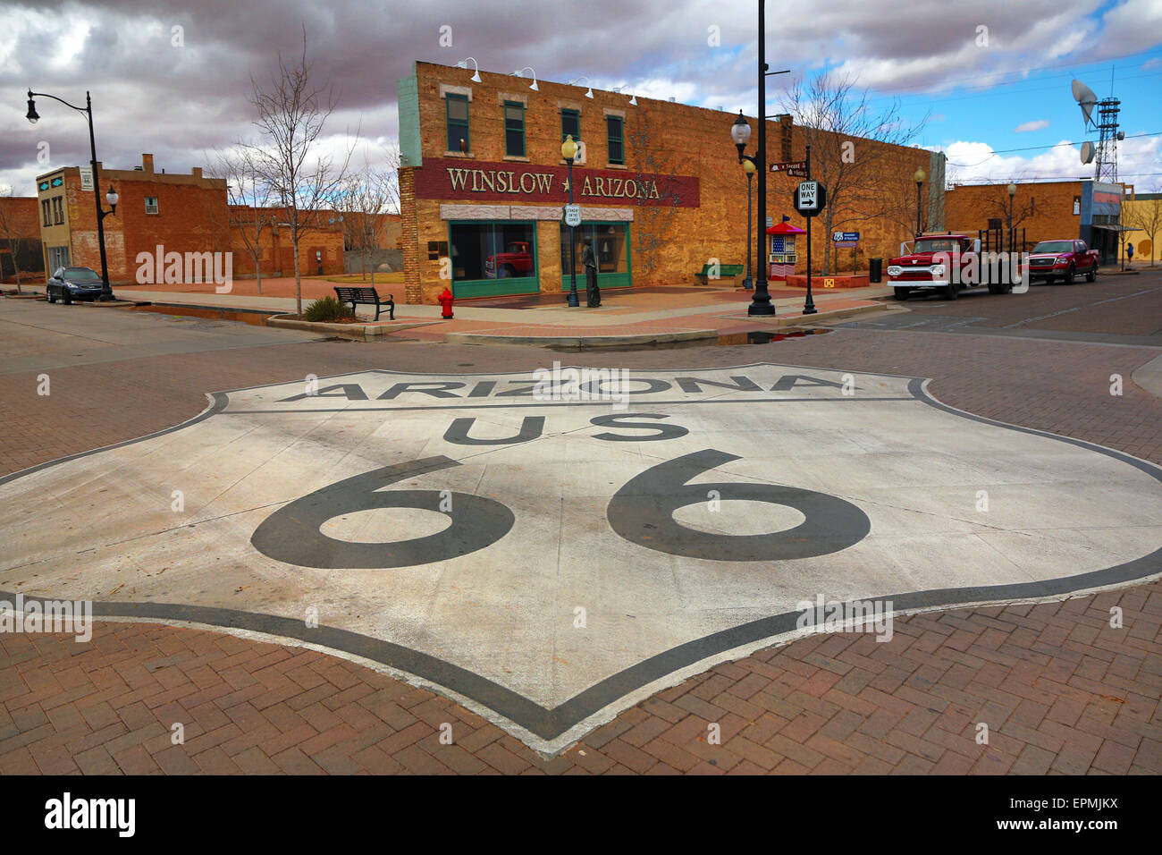 Standing on the corner in winslow arizona hires stock photography and