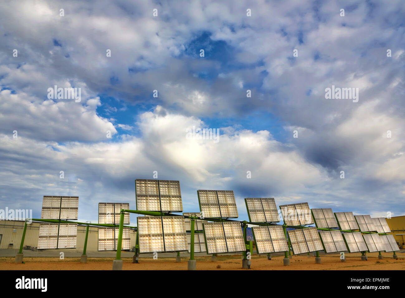 Solar Panels in the desert Stock Photo Alamy