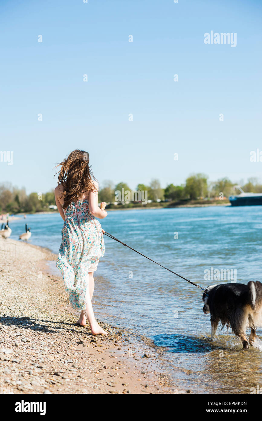 Woman in dress wading in water hi-res stock photography and images - Alamy