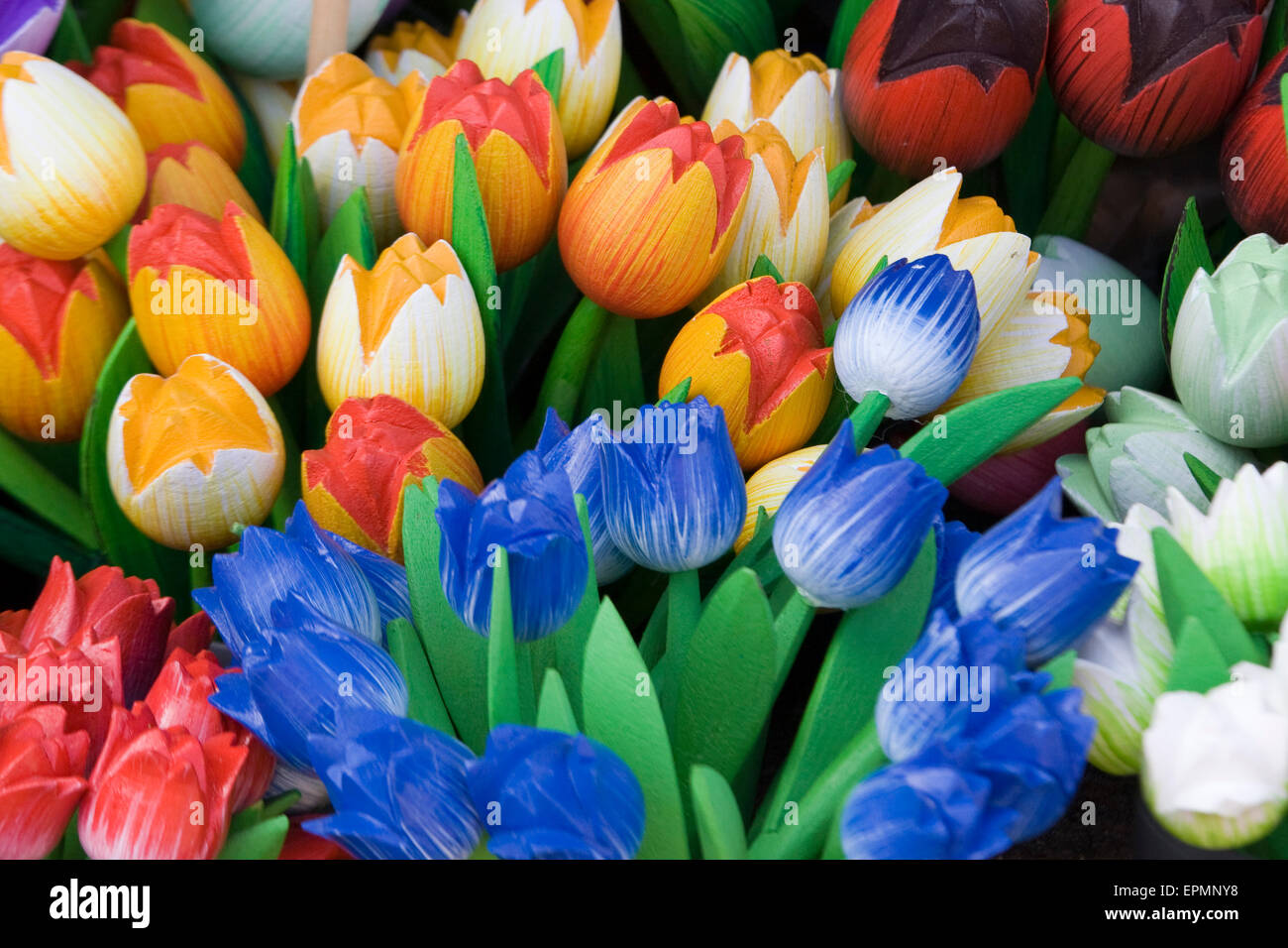 Wooden tulips in Amsterdam Stock Photo Alamy