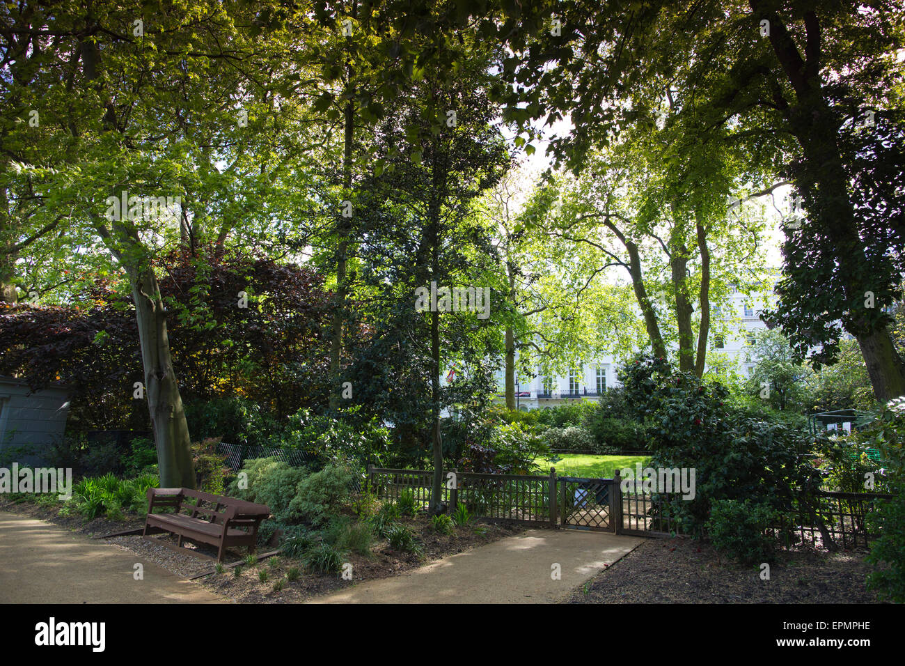 Belgrave Square Garden, Grosvenor Estate, Belgravia, London, England, UK Stock Photo