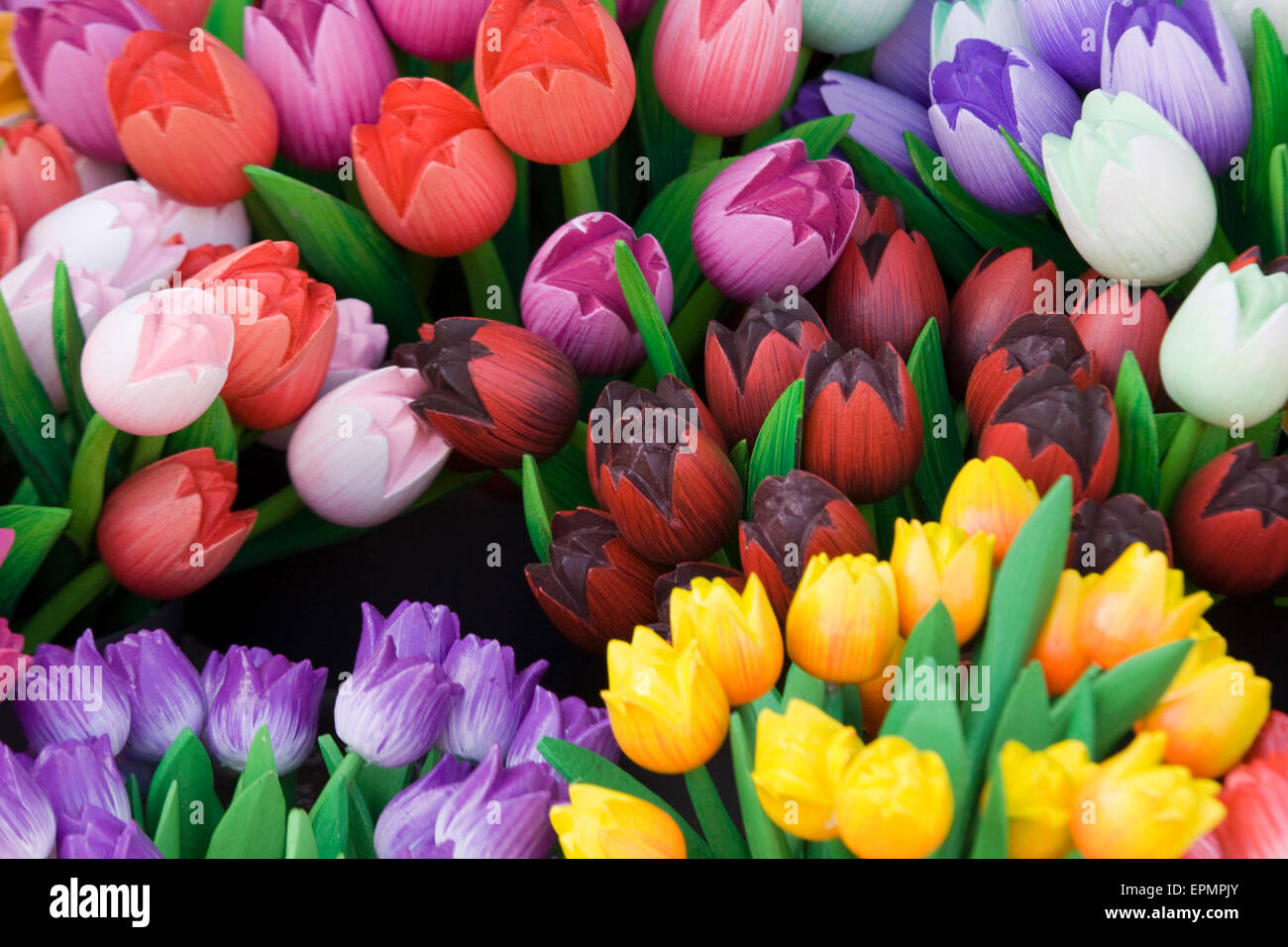 Wooden tulips in Amsterdam Stock Photo Alamy
