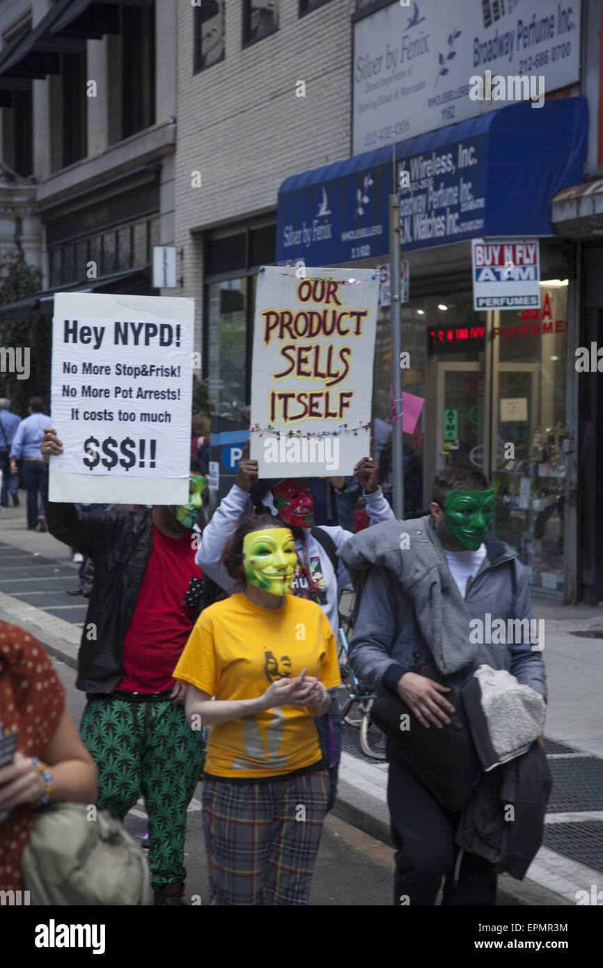 Annual march to legalize Marijuana in New York CIty. Stock Photo