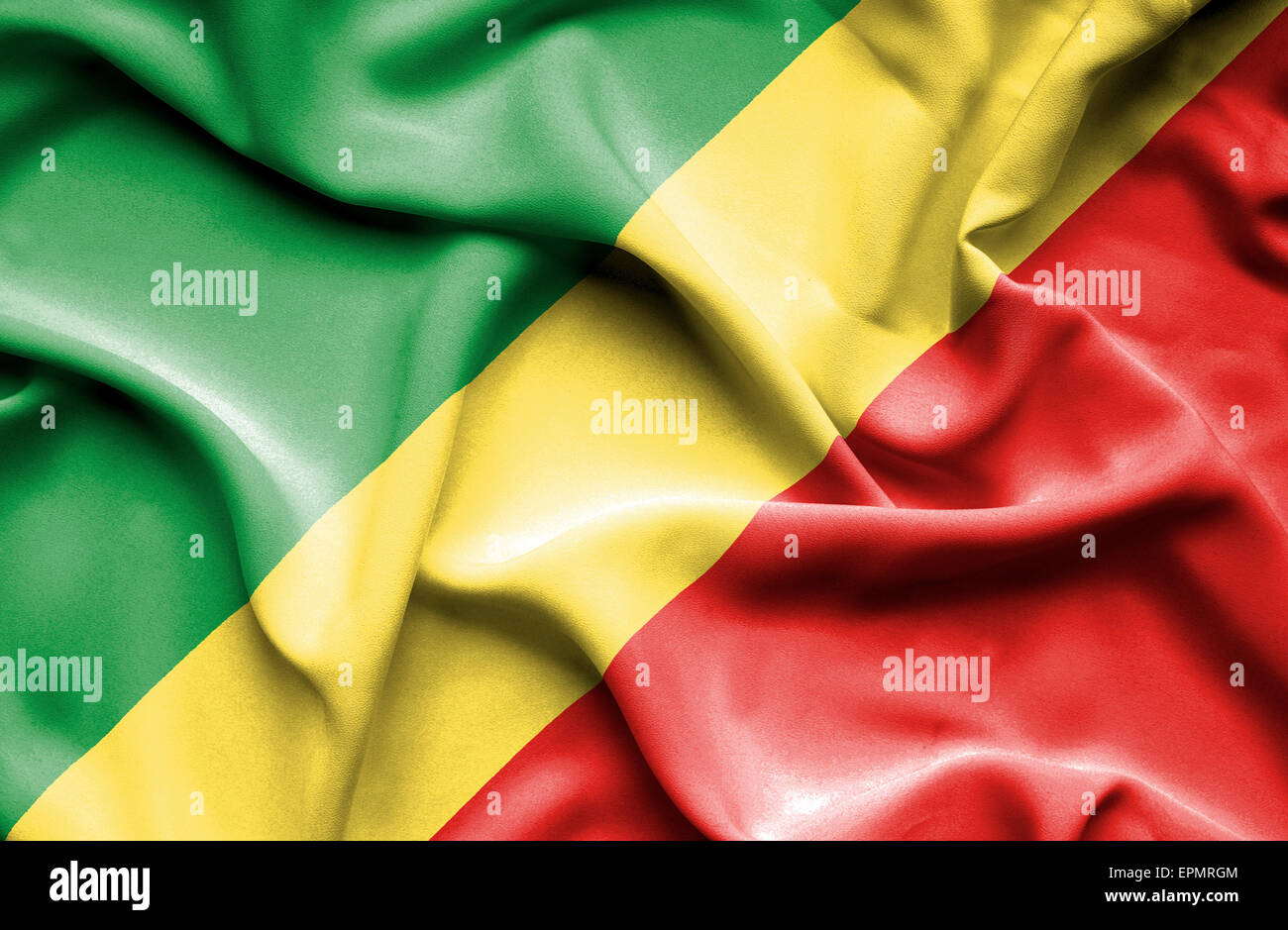 Congo Republic waving flag Stock Photo - Alamy