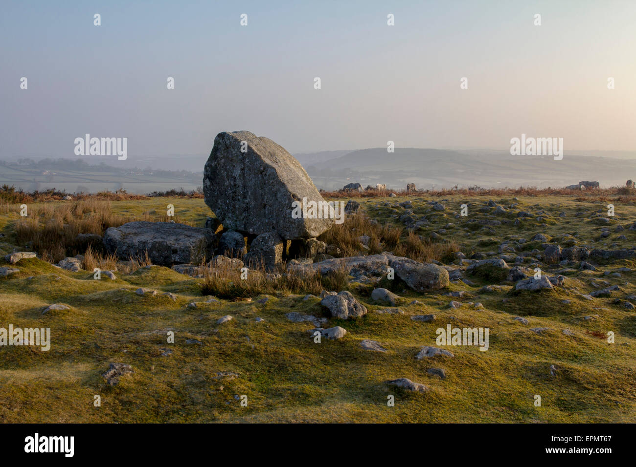 Arthur's Stone (Maen Ceti), a Neolithic burial chamber, Gower Peninsula, Swansea, Glamorgan, Wales, United Kingdom Stock Photo