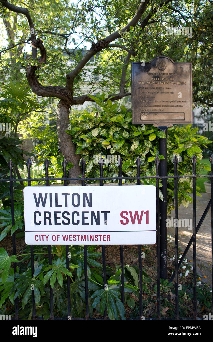 Wilton Crescent Garden, The Grosvenor Estate, Belgravia, London