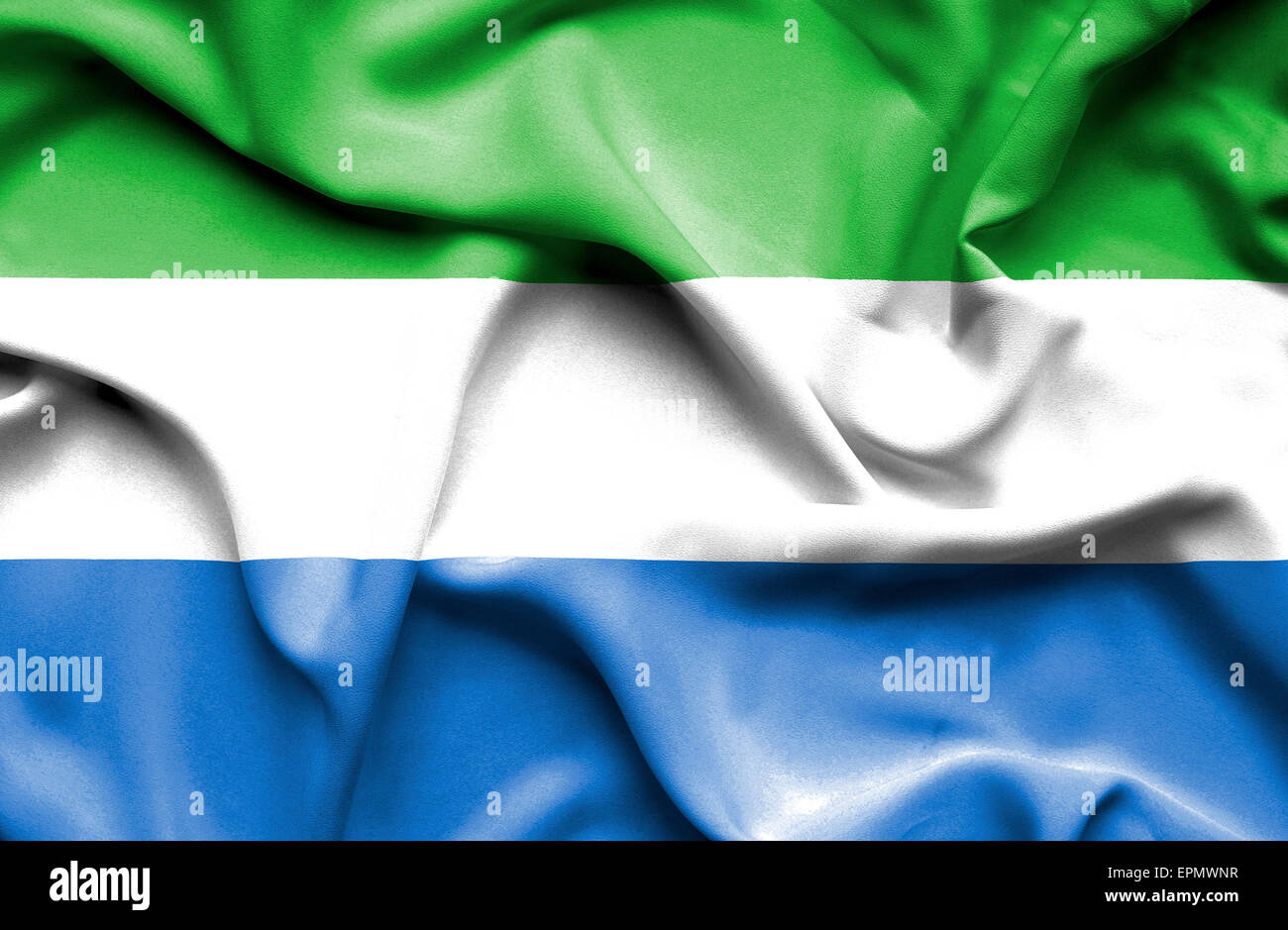 Sierra Leone waving flag Stock Photo - Alamy