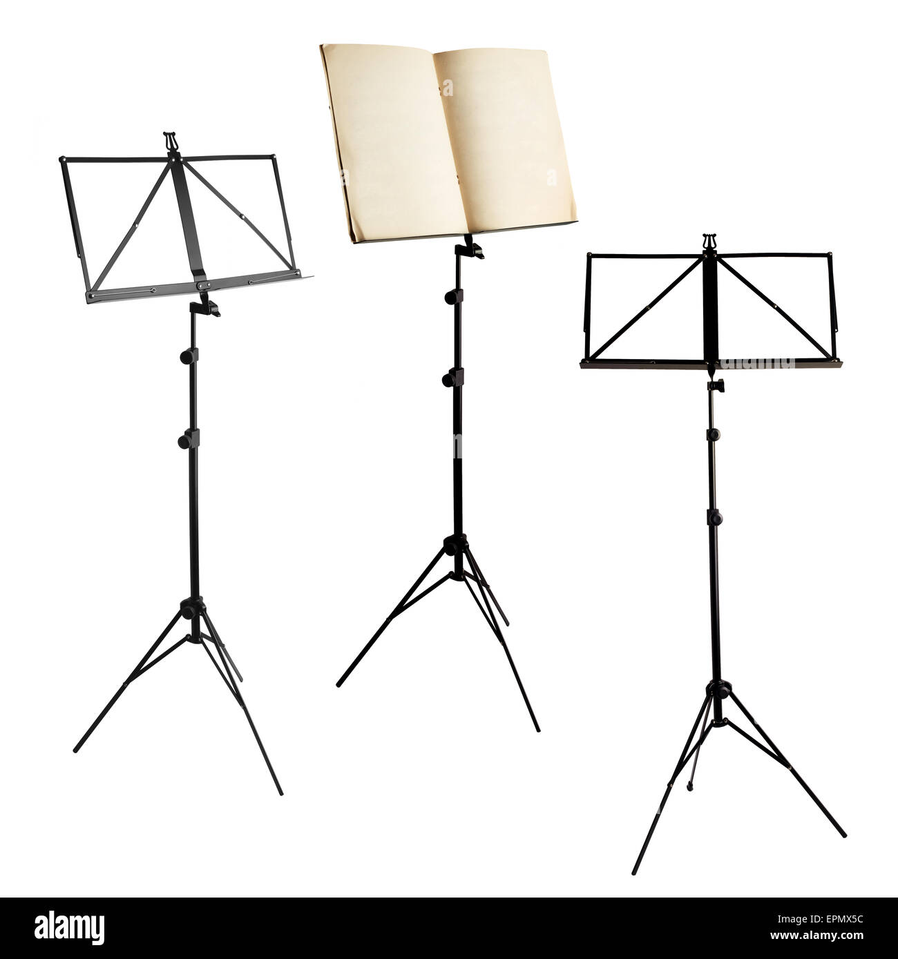 music stands isolated with clipping path Stock Photo